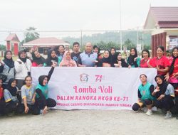 Peringati HKGB,Pengurus Cabang Bhayangkari Polres Mamuju Tengah Gelar Turnamen Volli